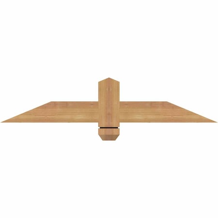 Ekena Millwork Eugene Smooth Timber Gable Bracket, Western Red Cedar, 36"W x 7"H x 1 1/2"D x 3 1/2"F, 5/12 Pitch GBW036X07X0204EUG00SWR
